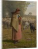 Young Girl Guarding her Sheep, c.1860-62 by Jean-Francois Millet