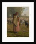 Young Girl Guarding her Sheep, c.1860-62 by Jean-Francois Millet