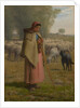 Young Girl Guarding her Sheep, c.1860-62 by Jean-Francois Millet