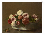 Roses in a Porcelain Planter, c.1875-1900 by Victoria Dubourg