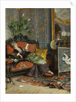 Young Woman Reading, 1875 by Lucius Rossi