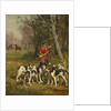 Hunting Hounds, c.1850-97 by Charles Oliver de Penne