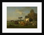 Cattle and Sheep in a Landscape, c.1855 by Constant-Emile Troyon