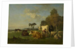 Cattle and Sheep in a Landscape, c.1855 by Constant-Emile Troyon