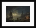 Coastal Scene in Moonlight, 1769 by Claude Joseph Vernet