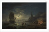 Coastal Scene in Moonlight, 1769 by Claude Joseph Vernet