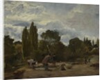 Flailing Turnip-heads, East Bergholt, c.1812-15 by John Constable