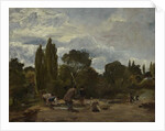 Flailing Turnip-heads, East Bergholt, c.1812-15 by John Constable