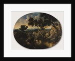 Rocky Landscape with Hunters, c.1635 by Gaspard Poussin Dughet