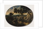 Rocky Landscape with Hunters, c.1635 by Gaspard Poussin Dughet