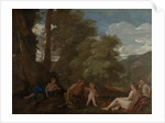 Nymphs and a Satyr, or Amor Vincit Omnia, c.1625-27 by Nicolas Poussin