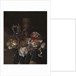 Silver Wine Jug, Ham, and Fruit, c.1660-1666 by Abraham Hendricksz van Beyeren