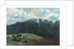 Panoramic View of the Alps, Les Dents du Midi, 1877 by Gustave Courbet