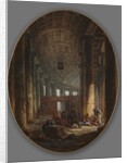 The Colonnade of St. Peter's, Rome, during the Conclave, c.1769 by Hubert Robert