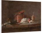Kitchen Utensils with Leeks, Fish, and Eggs, c.1734 by Jean-Baptiste Simeon Chardin