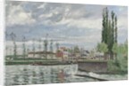 The Lock at Pontoise, 1872 by Camille Pissarro