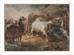 Fighting Horses, c.1820 by Theodore Gericault