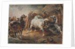 Fighting Horses, c.1820 by Theodore Gericault