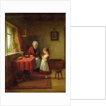 The First Sewing Lesson, 1889 by Frederick Daniel Hardy