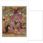 Fight between Bahrama and Tazaw by Persian School