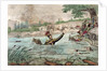 Death of Prince Joseph Poniatowski in the Elstera River, 1813 by French School
