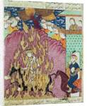Siavash's trial by fire by Persian School