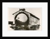 The prototype airship Zeppelin LZ1 in floating hangar in the Bay of Manzell, Lake Constance, Friedrichshafen, 1900 by German Photographer