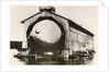The prototype airship Zeppelin LZ1 in floating hangar in the Bay of Manzell, Lake Constance, Friedrichshafen, 1900 by German Photographer