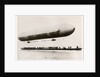 The first flight of the prototype airship Zeppelin LZ1, shown above a boat on Lake Constance, Friedrichshafen, 2nd July 1900 by German Photographer