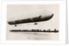 The first flight of the prototype airship Zeppelin LZ1, shown above a boat on Lake Constance, Friedrichshafen, 2nd July 1900 by German Photographer