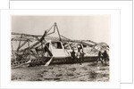 The ruins of the Zeppelin LZ10 'Schwaben' after its destruction on 28 June 1912 by German Photographer