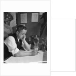 Portrait of German caricaturist Ferdinand Barlog by German Photographer