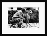Portrait of German writer Paul Eipper with his dog by German Photographer