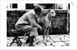 Portrait of German writer Paul Eipper with his dog by German Photographer