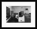Control desk of a transmission facility in Hamburg, c.1934, by German Photographer