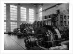 Generator room at Oesterreichische Radioverkehrs A.G., Bisamberg transmission facility, Austria, c.1935 by German Photographer