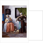 Young woman reading a letter - Painter by Gabriel Metsu, circa 1664-1666 by Anonymous