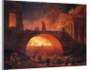 The Fire of Rome, 18 July 64 AD by Hubert Robert
