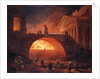 The Fire of Rome, 18 July 64 AD by Hubert Robert