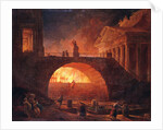 The Fire of Rome, 18 July 64 AD by Hubert Robert