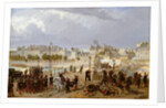 An Attack on a Barricade on the Pont de l'Archeveche, 1849 by Philippe Marie Chaperon