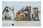 A Woman Promising to Marry her Wounded Suitor after the War, Patriotic Citizens Donating their Clothes to the Fighting Volunteers and Guards near their cannon, c.1792 by Lesueur Brothers