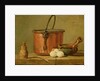 Still Life of Cooking Utensils, Cauldron, Frying Pan and Eggs by Jean-Baptiste Simeon Chardin