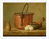 Still Life of Cooking Utensils, Cauldron, Frying Pan and Eggs by Jean-Baptiste Simeon Chardin