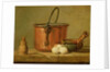 Still Life of Cooking Utensils, Cauldron, Frying Pan and Eggs by Jean-Baptiste Simeon Chardin