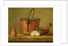 Still Life of Cooking Utensils, Cauldron, Frying Pan and Eggs by Jean-Baptiste Simeon Chardin
