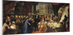 Jean-Baptiste Colbert presenting the Members of the Royal Academy of Science to Louis XIV, c.1667 by Henri Testelin
