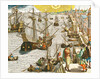 Departure from Lisbon for Brazil, the East Indies and America by Theodor de Bry