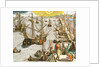 Departure from Lisbon for Brazil, the East Indies and America by Theodor de Bry