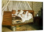 The Improvised Ambulance, The Painter Monet Wounded at Chailly-en-Biere, 1865 by Jean Frederic Bazille